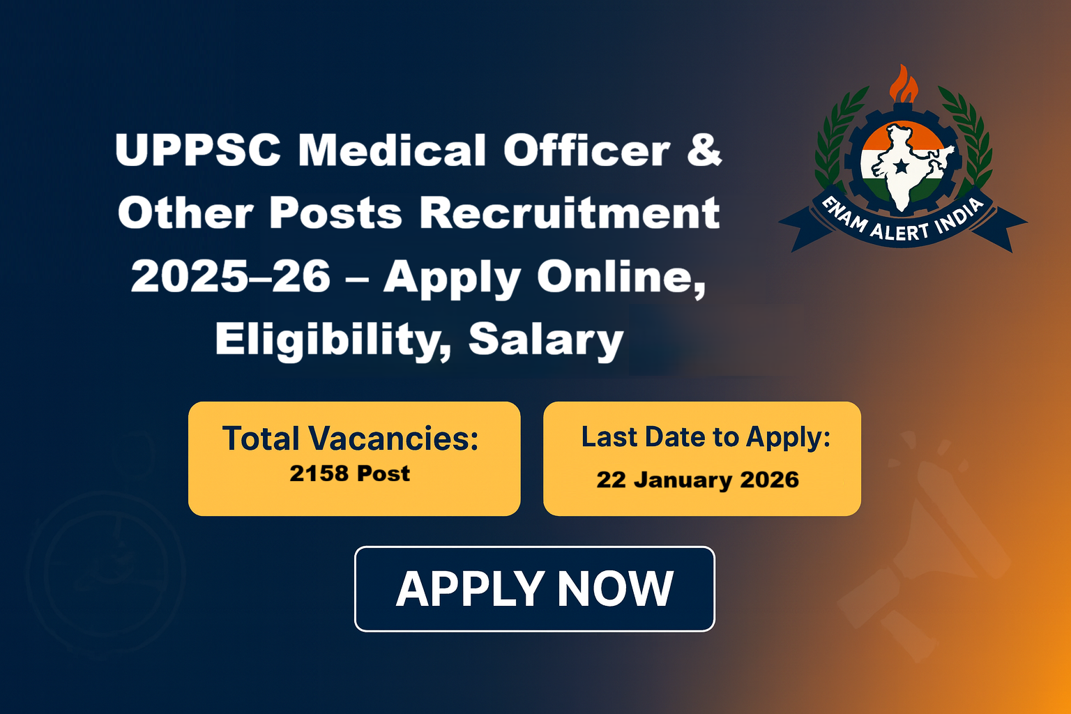 UPPSC Medical Officer & Other Posts Recruitment 2025–26 – Apply Online, Eligibility, Salary